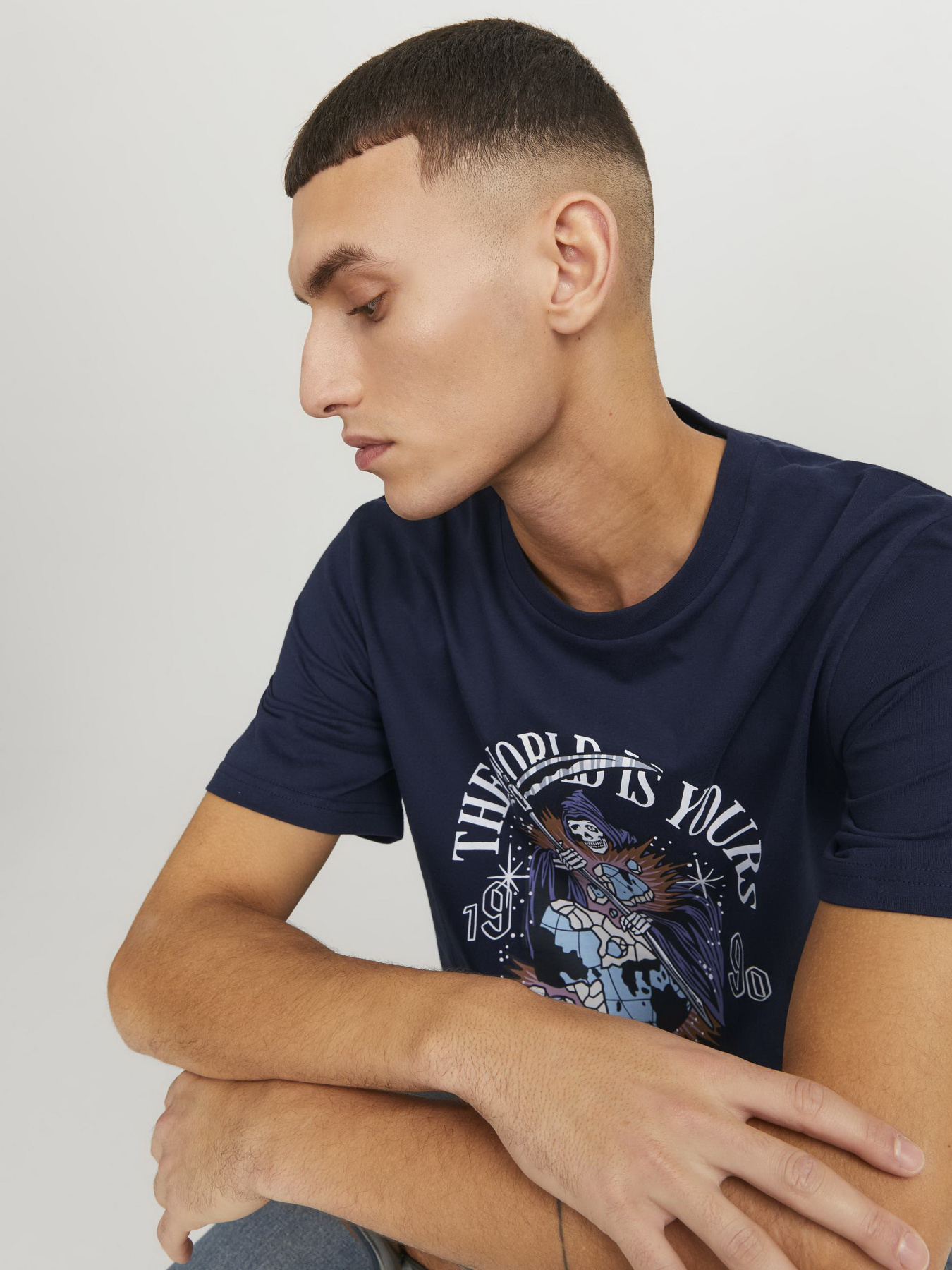 Футболка JACK & JONES модель 12249345_Sky Captain Фото