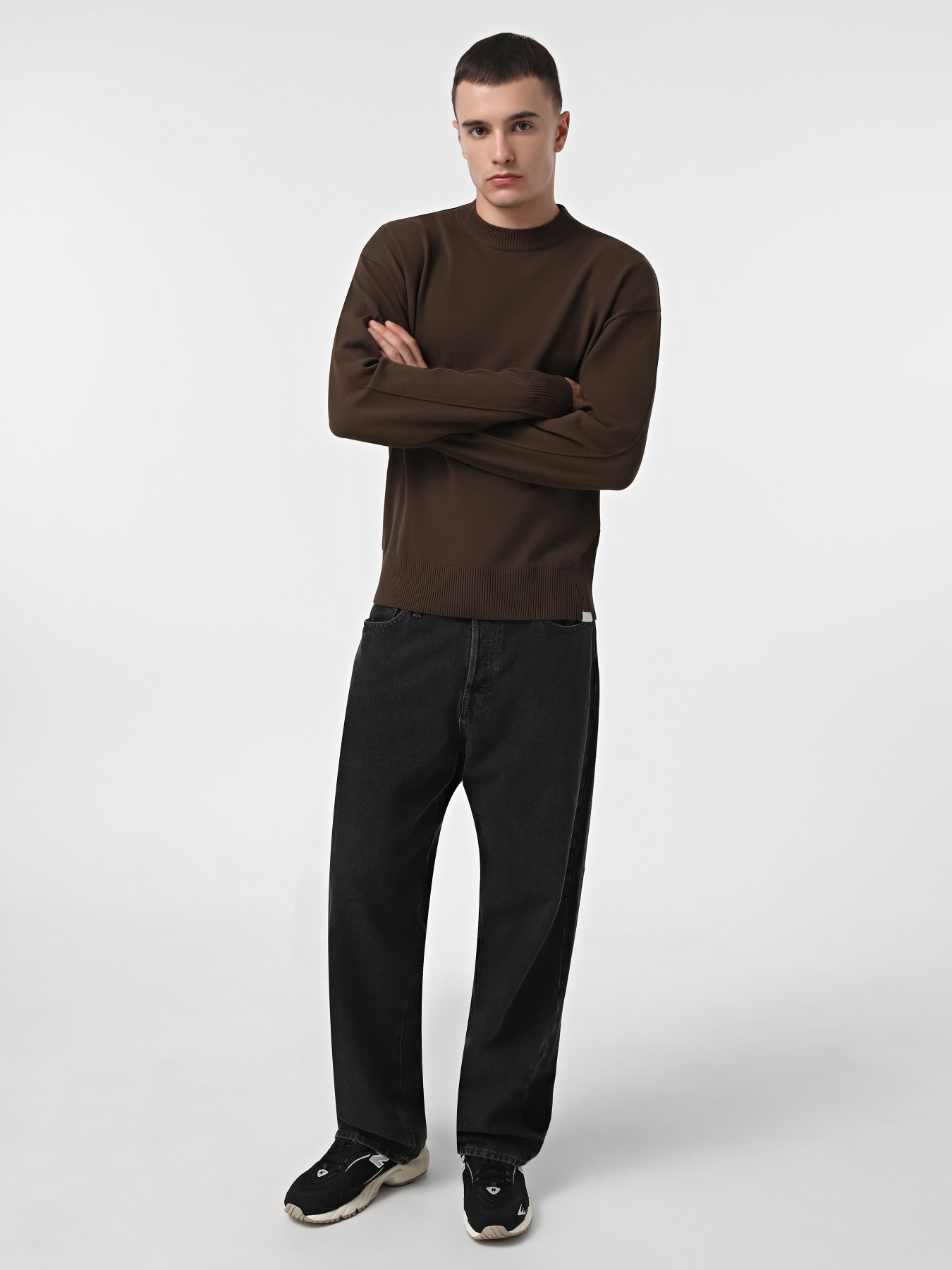 Джемпер JACK & JONES модель 12251556_Slate Black Джемпер JACK & JONES модель 12251556_Slate Black Фото