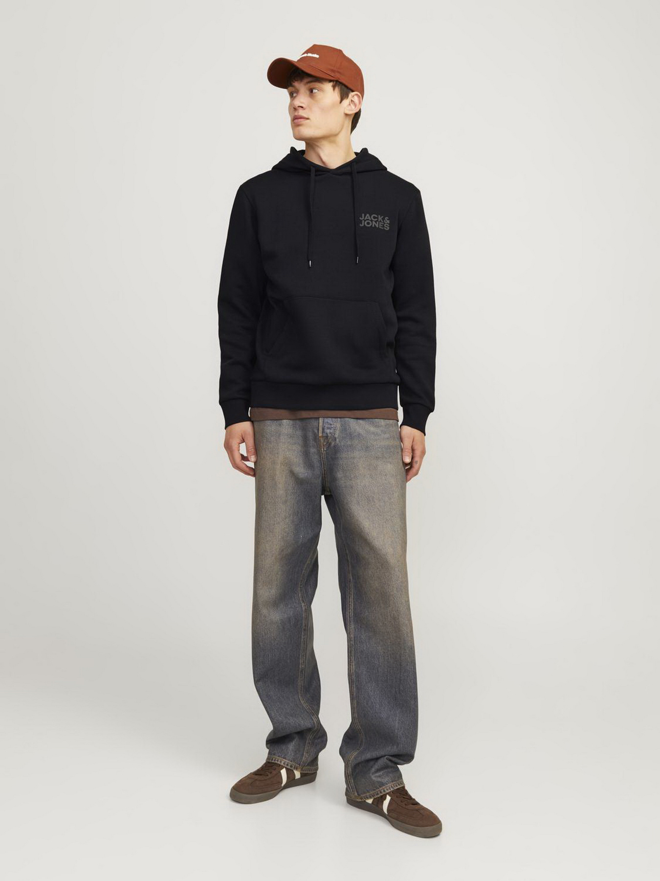 Худи JACK & JONES модель 12152840_Black Small Print/ Black Фото
