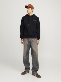 Худи JACK & JONES модель 12152840_Black Small Print/ Black Фото