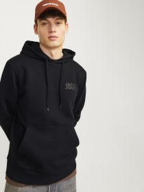 Худі JACK & JONES модель 12152840_Black Small Print/ Black Фото