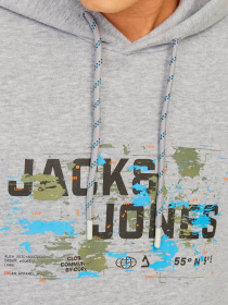 Худи JACK & JONES модель 12261670_Light Grey Melange Фото