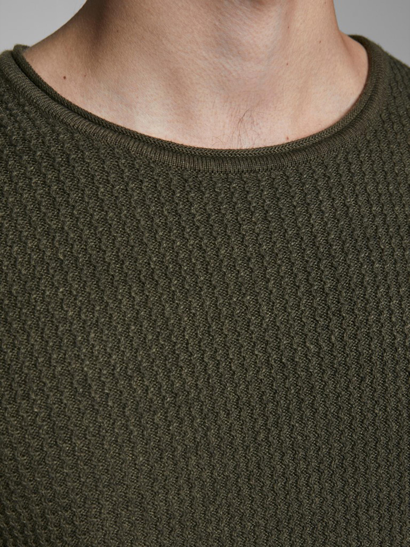 Джемпер JACK & JONES модель 12179861_Olive Night Джемпер JACK & JONES модель 12179861_Olive Night Фото