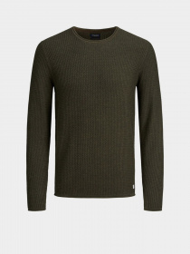 Джемпер JACK & JONES модель 12179861_Olive Night Джемпер JACK & JONES модель 12179861_Olive Night Фото