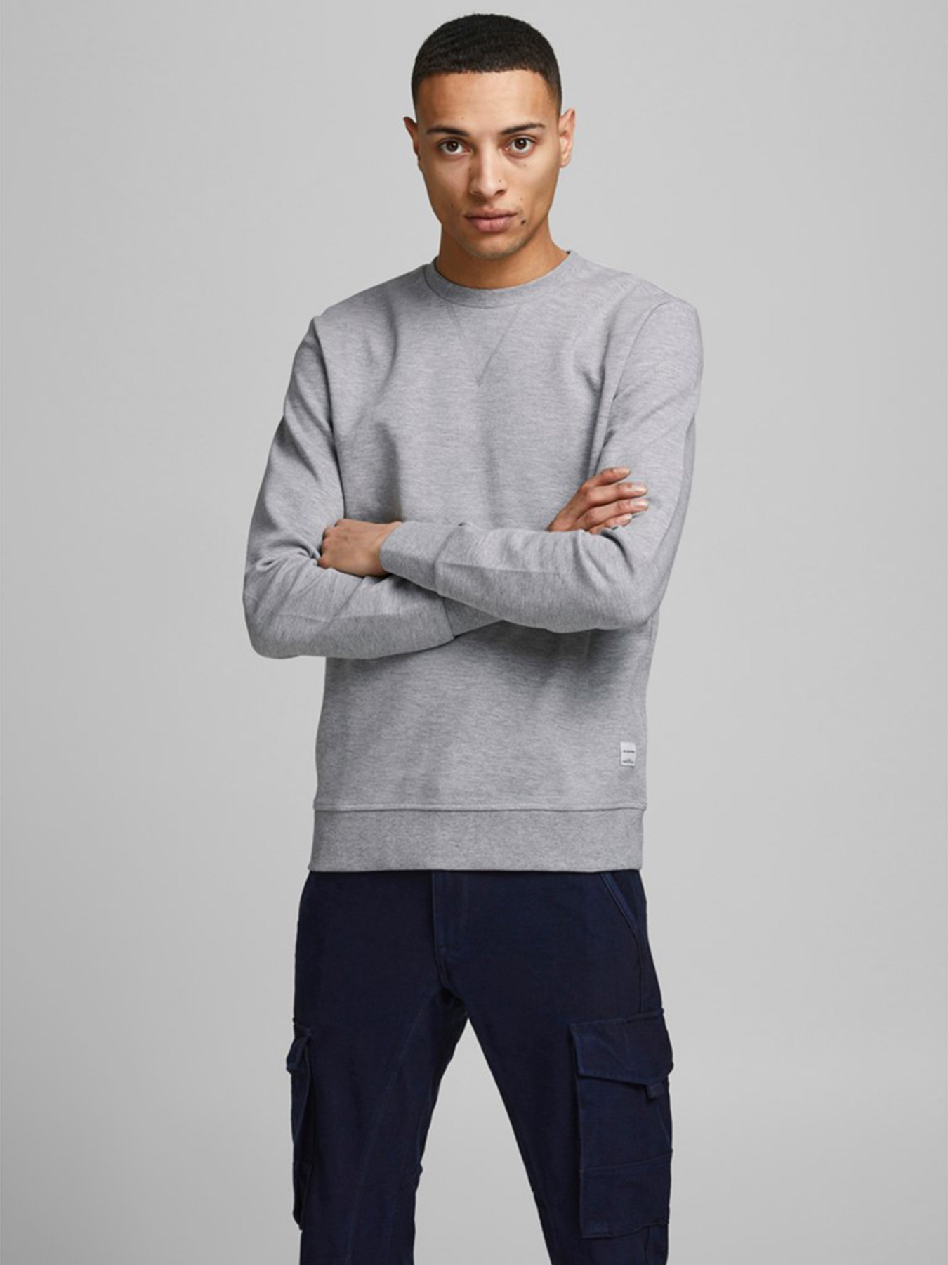 Світшот JACK & JONES модель 12181903_Light Grey Melange Світшот JACK & JONES модель 12181903_Light Grey Melange Фото