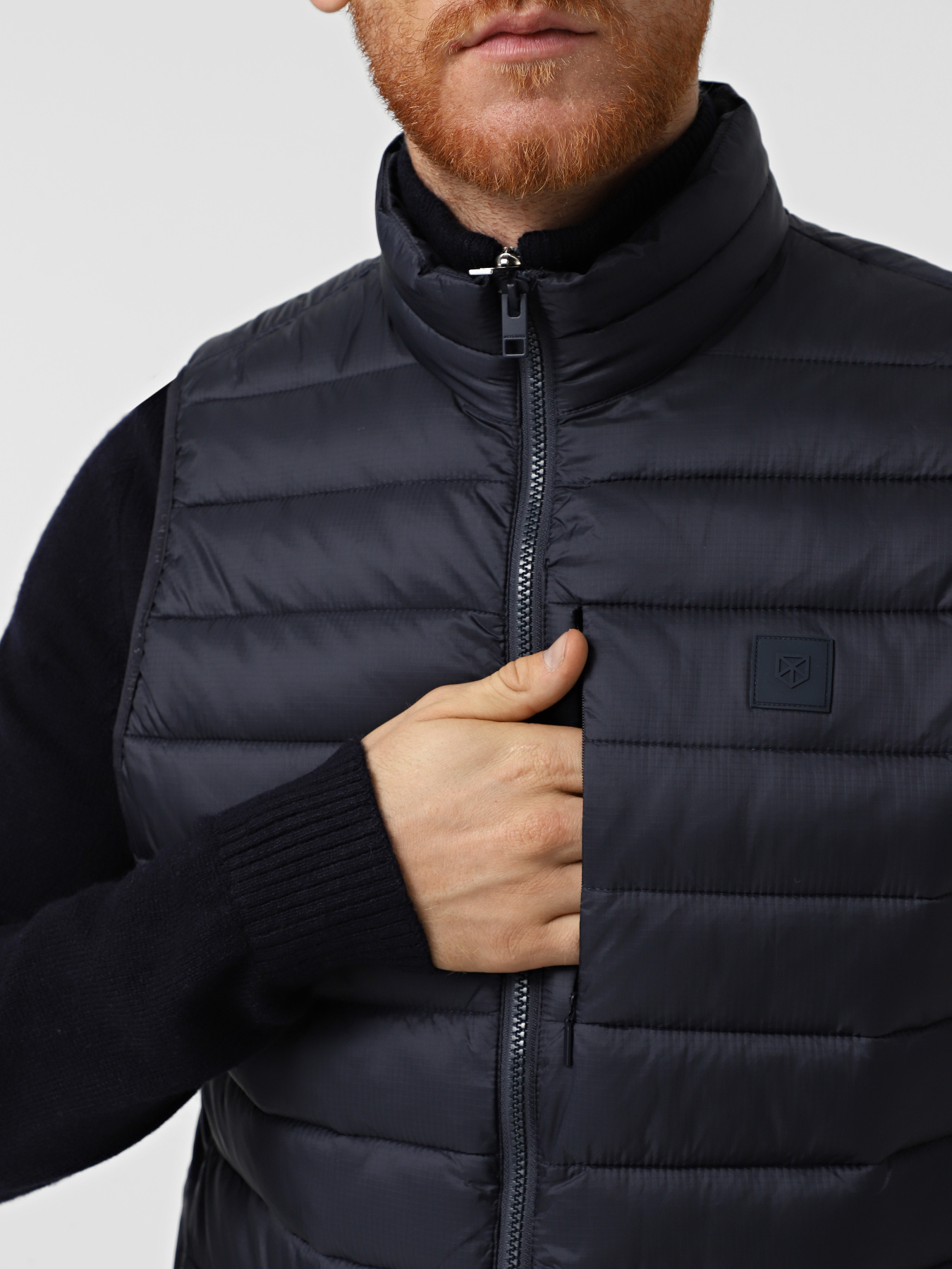 Утеплений жилет JACK & JONES модель 12259414_Dark Navy Фото