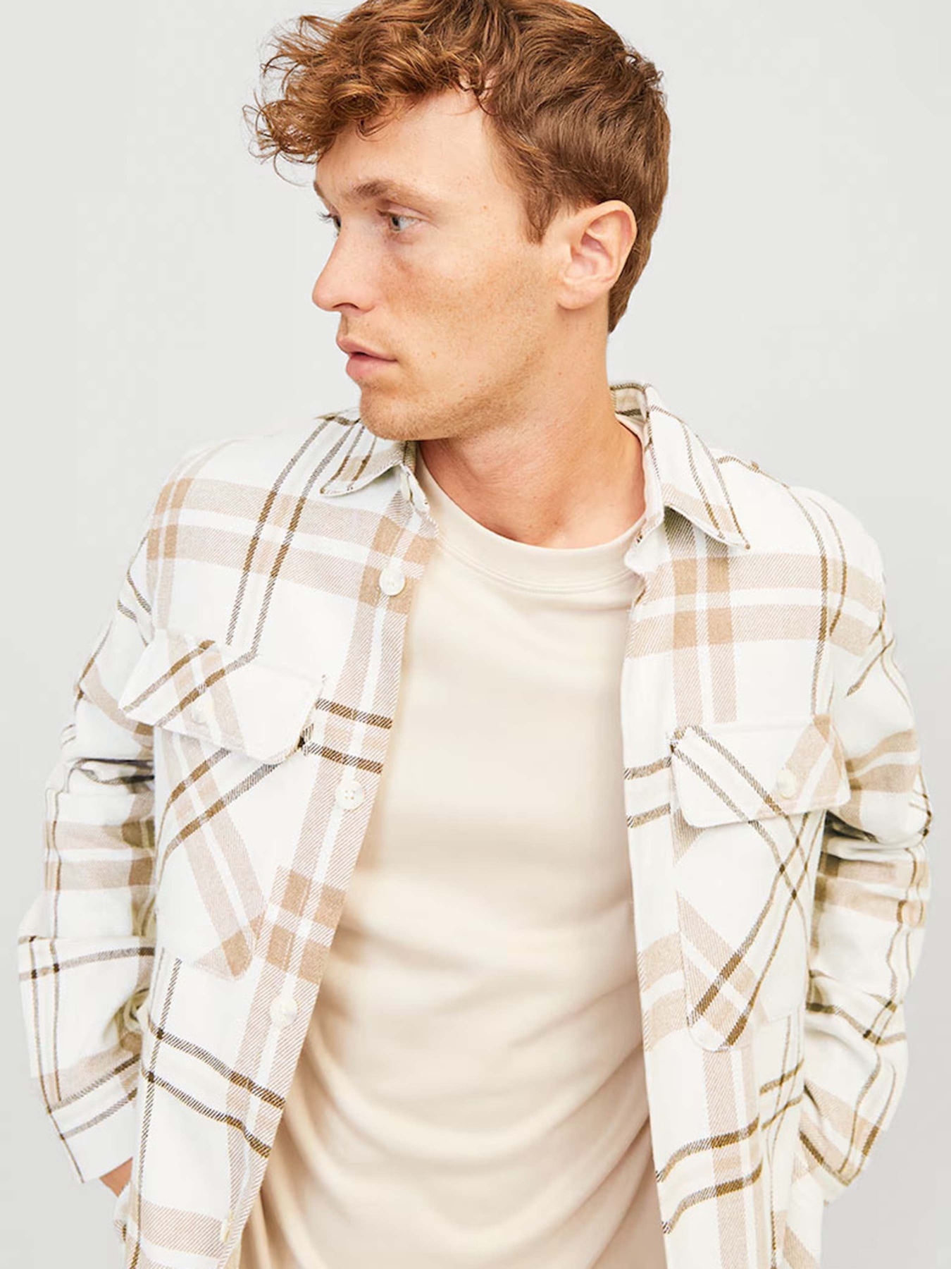 Рубашка JACK & JONES модель 12263647_Cloud Dancer COMFORT FIT Фото