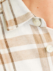 Рубашка в клетку JACK & JONES модель 12263647_Cloud Dancer COMFORT FIT Фото