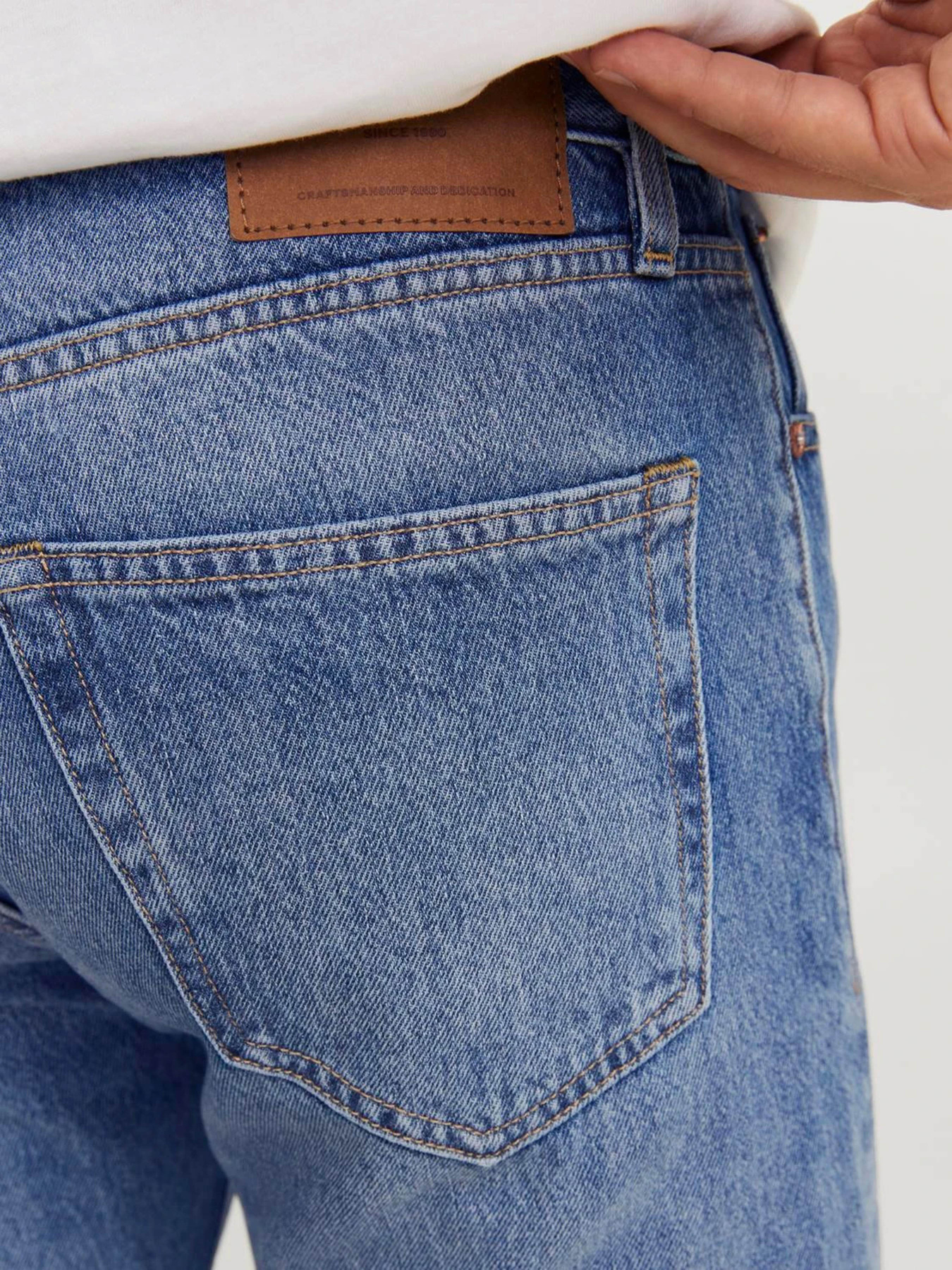 Прямые джинсы JACK & JONES модель 12263281_Blue Denim Фото