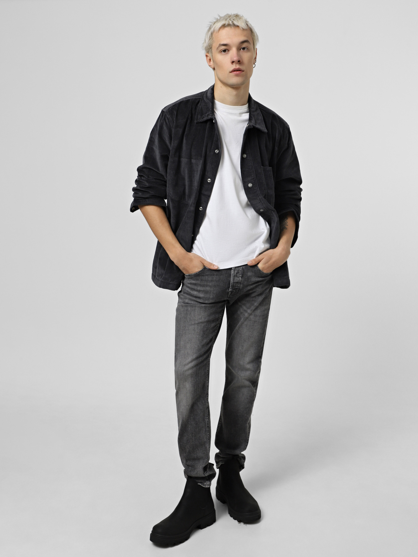 Прямые джинсы JACK & JONES модель 12268998_Grey Denim Фото