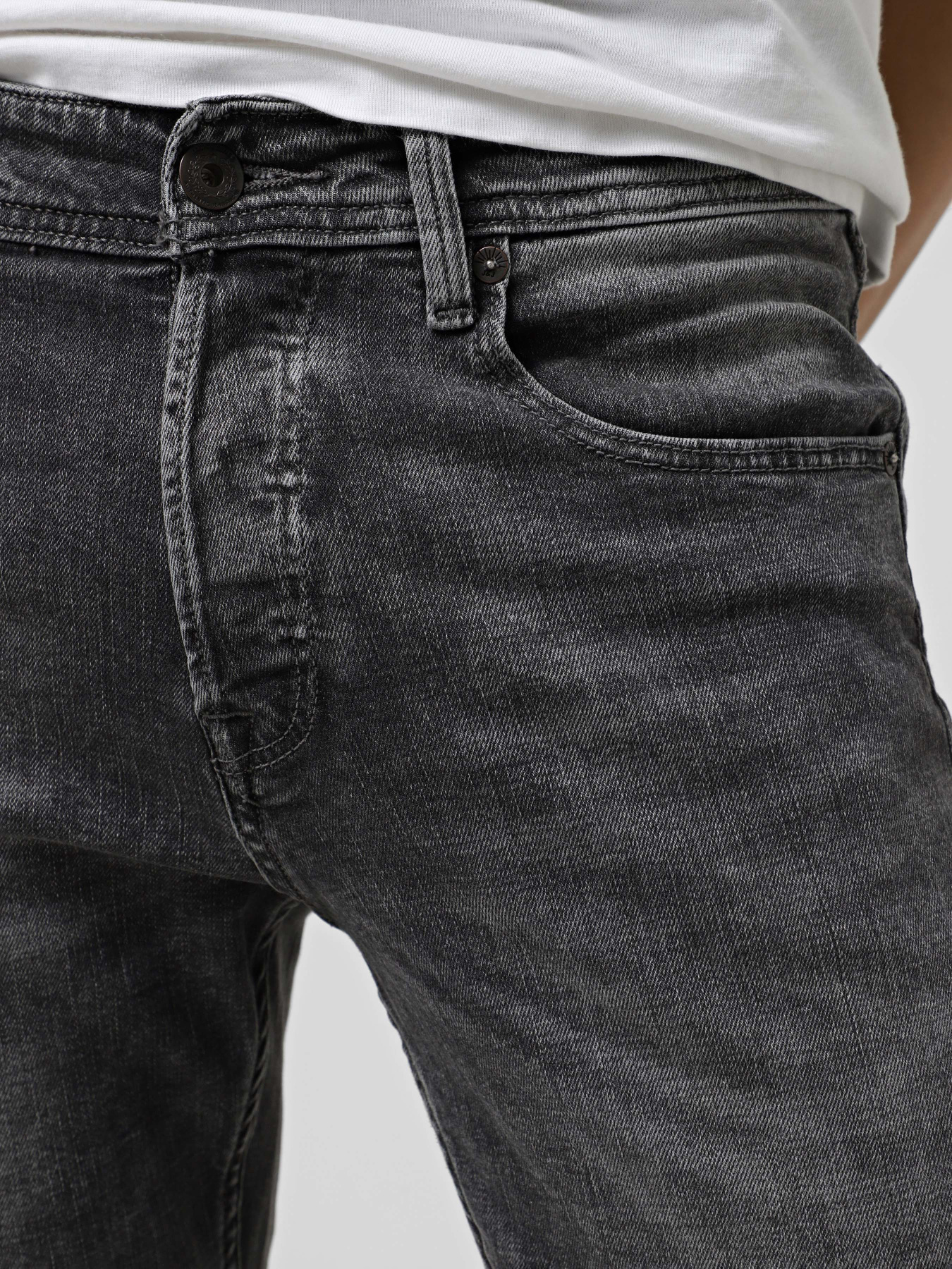 Прямые джинсы JACK & JONES модель 12268998_Grey Denim Фото