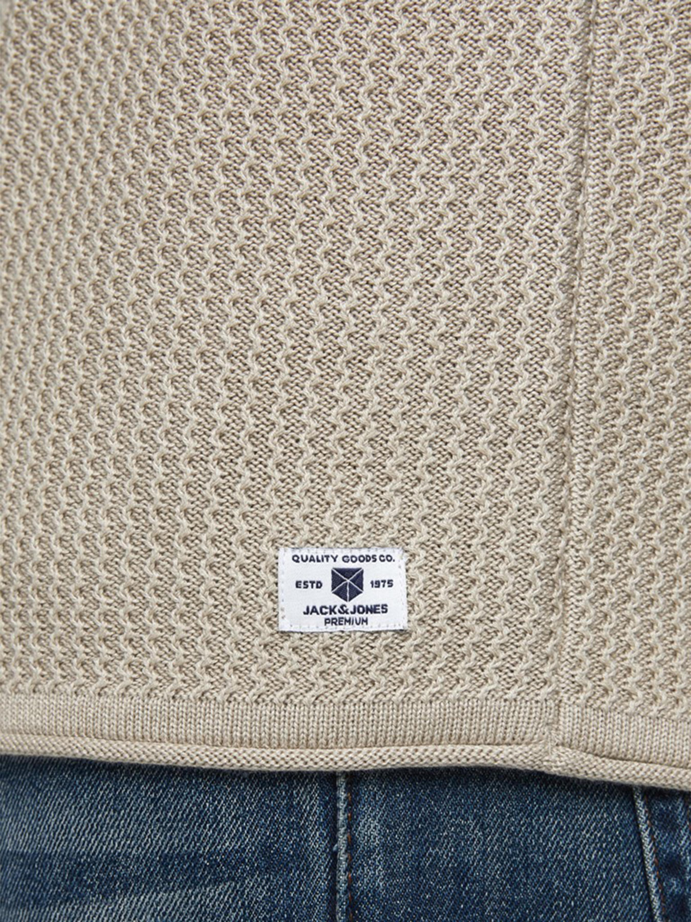 Джемпер JACK & JONES модель 12179861_Oatmeal Джемпер JACK & JONES модель 12179861_Oatmeal Фото