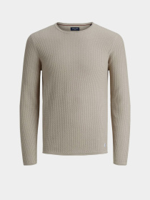 Джемпер JACK & JONES модель 12179861_Oatmeal Джемпер JACK & JONES модель 12179861_Oatmeal Фото