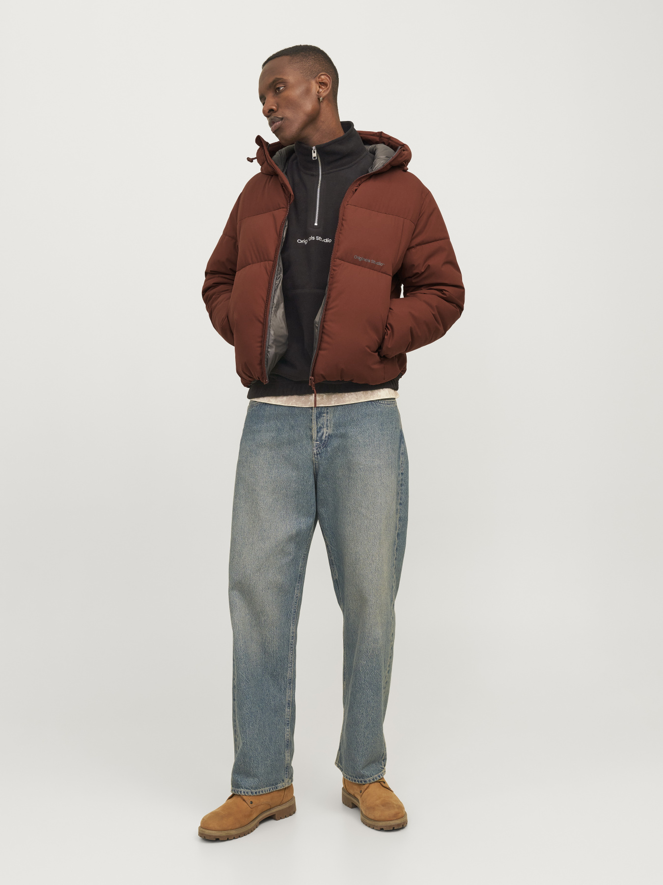 Зимняя куртка JACK & JONES модель 12260433_Brandy Brown Фото