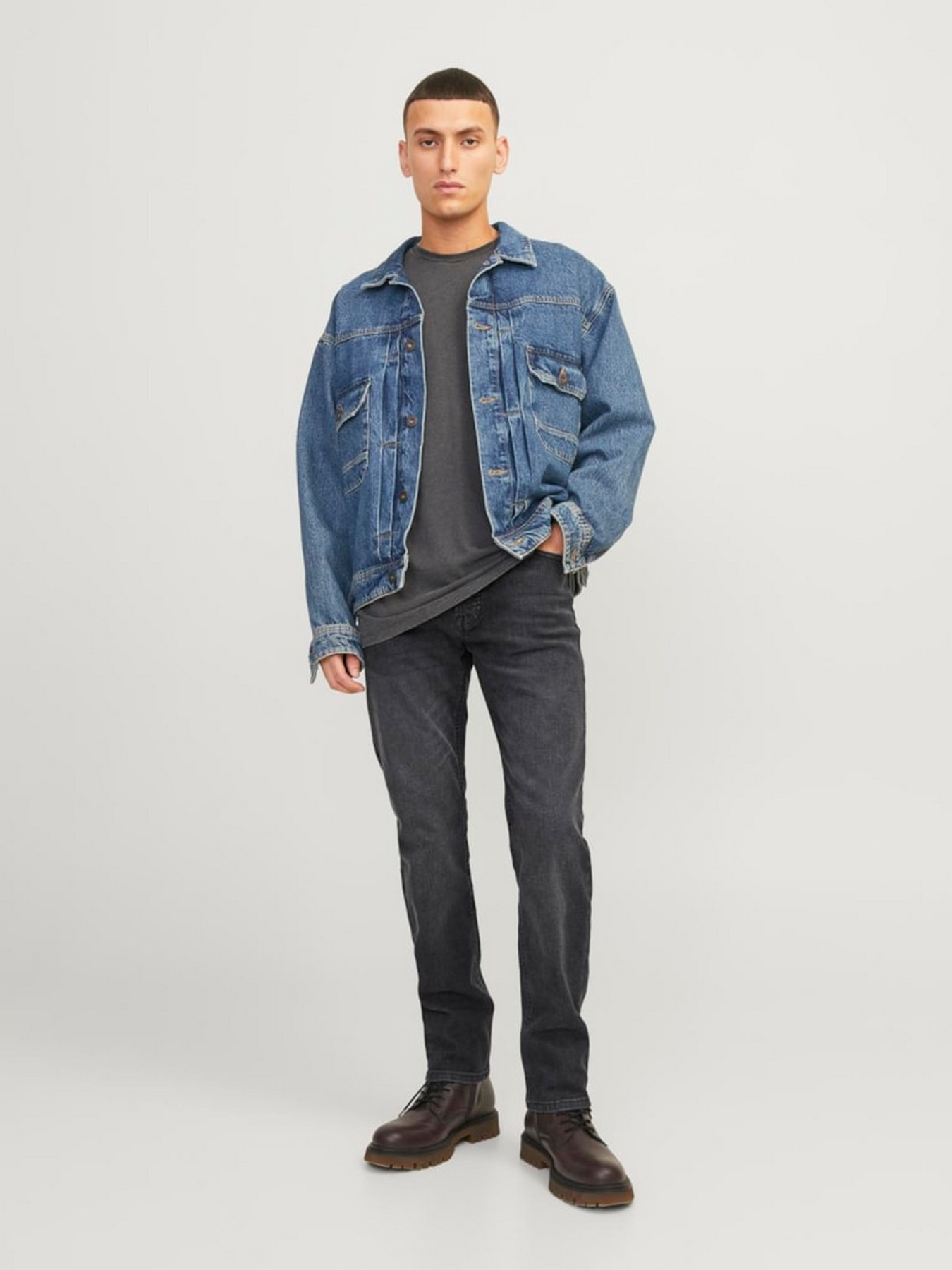 Завужені джинси JACK & JONES модель 12246915_Black Denim Фото