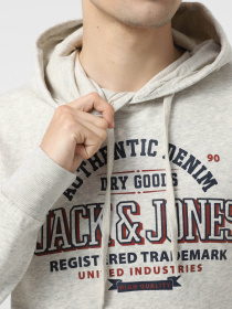 Худи JACK & JONES модель 12255617_White Melange Фото