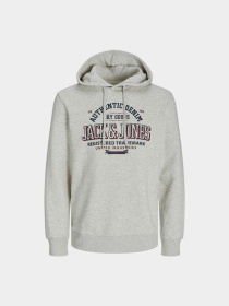 Худи JACK & JONES модель 12255617_White Melange Фото