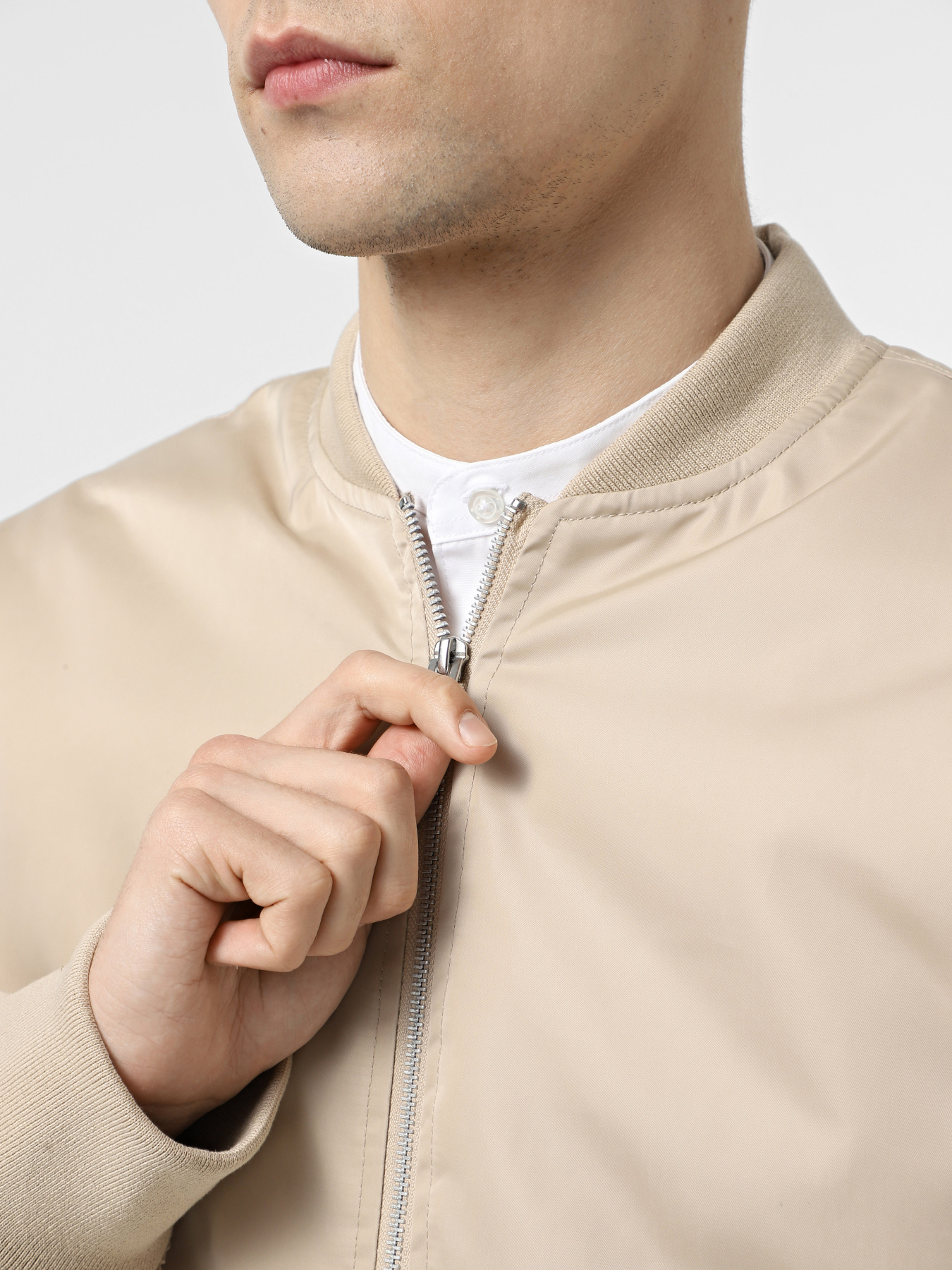 Бомбер JACK & JONES модель 12256857_Oxford Tan Фото