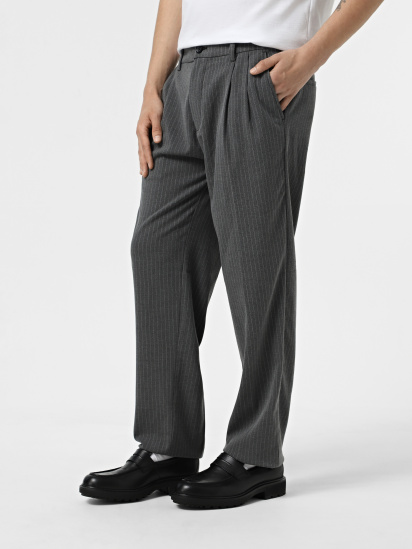 Штани класичні JACK & JONES модель 12267059_Dark Grey Pinstripe - фото