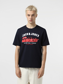 Футболка JACK & JONES Модель 12268267_Sky Captain Фото