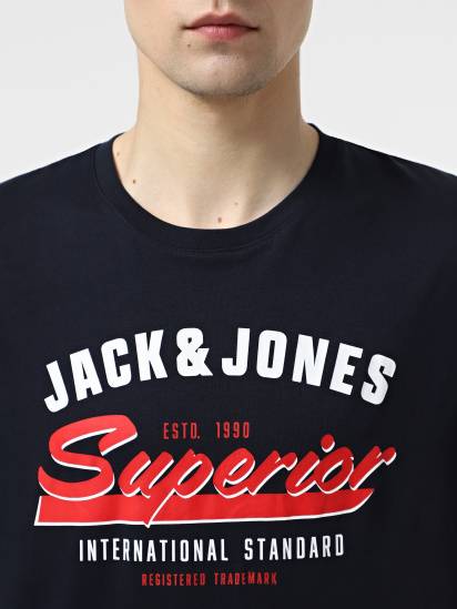 Футболка JACK & JONES модель 12268267_Sky Captain — фото 4 - INTERTOP