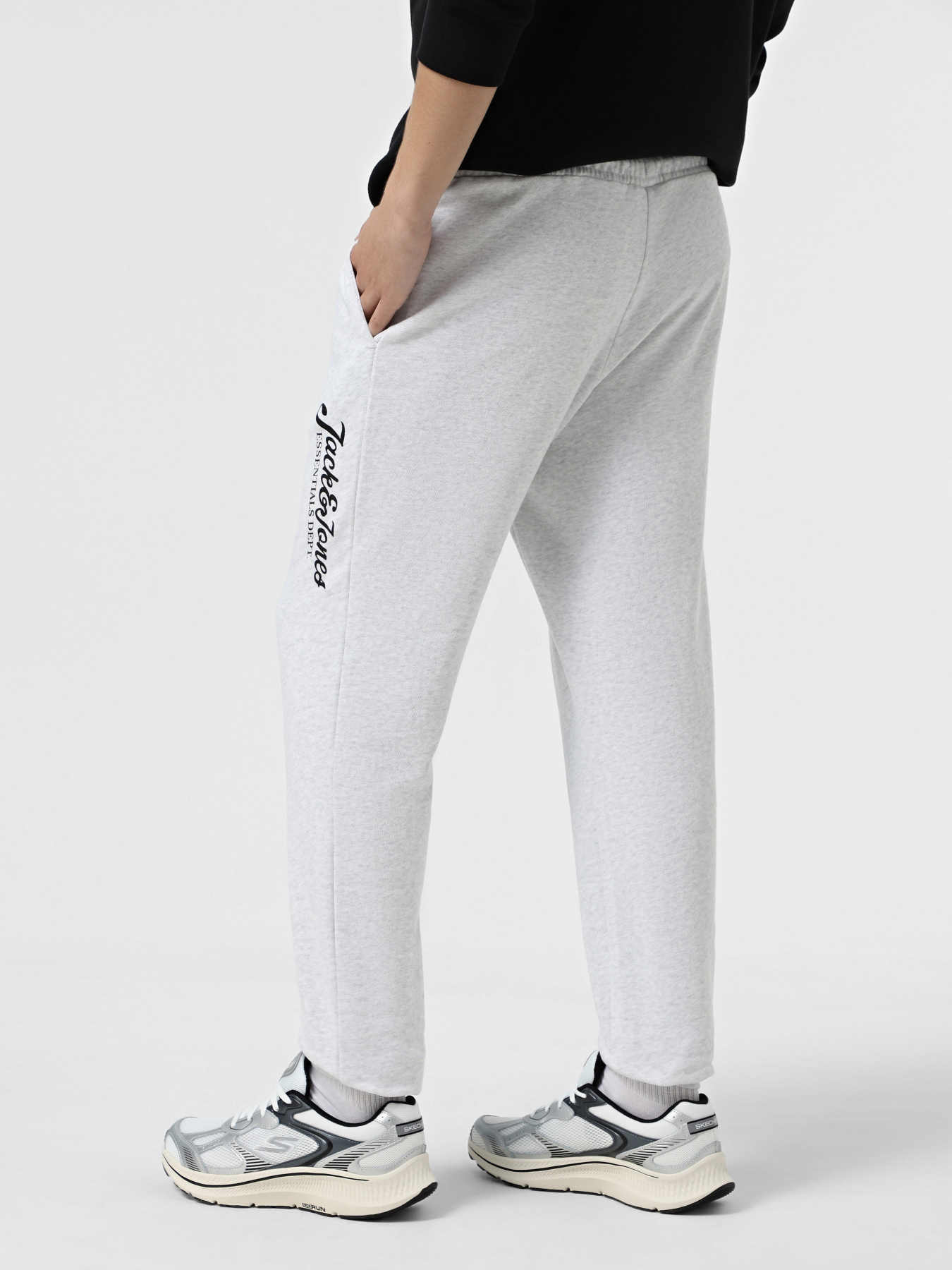 Штаны спортивные JACK & JONES модель 12268768_White Melange Фото