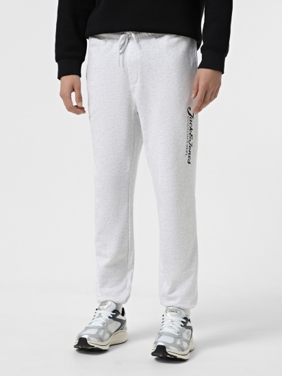 Штани спортивні JACK & JONES модель 12268768_White Melange - фото