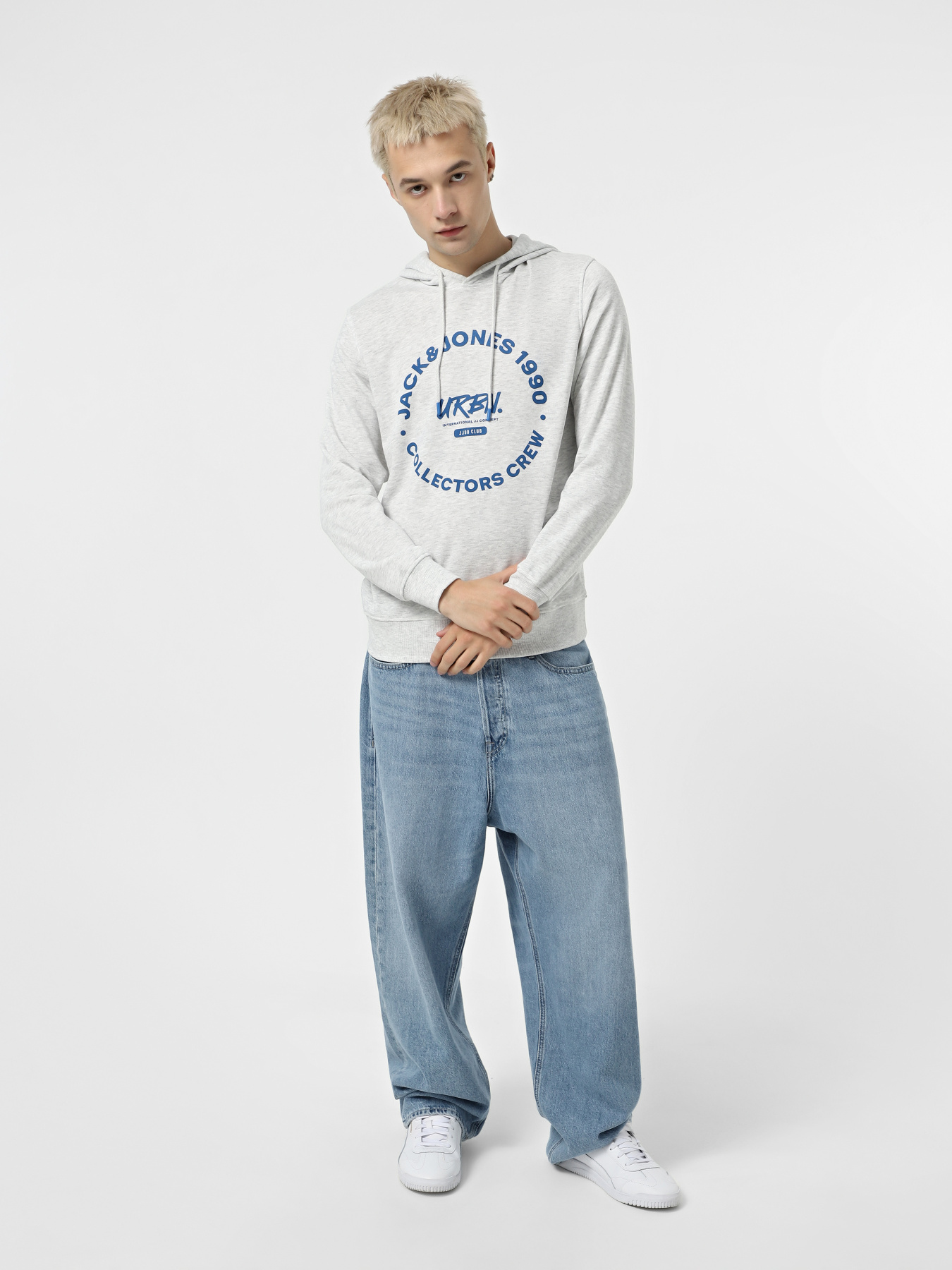 Худи JACK & JONES модель 12269353_White Melange Фото