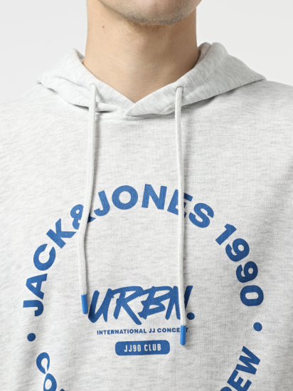 Худі JACK & JONES модель 12269353_White Melange — фото 4 - INTERTOP