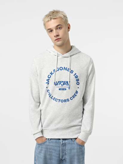 Худі JACK & JONES модель 12269353_White Melange - фото
