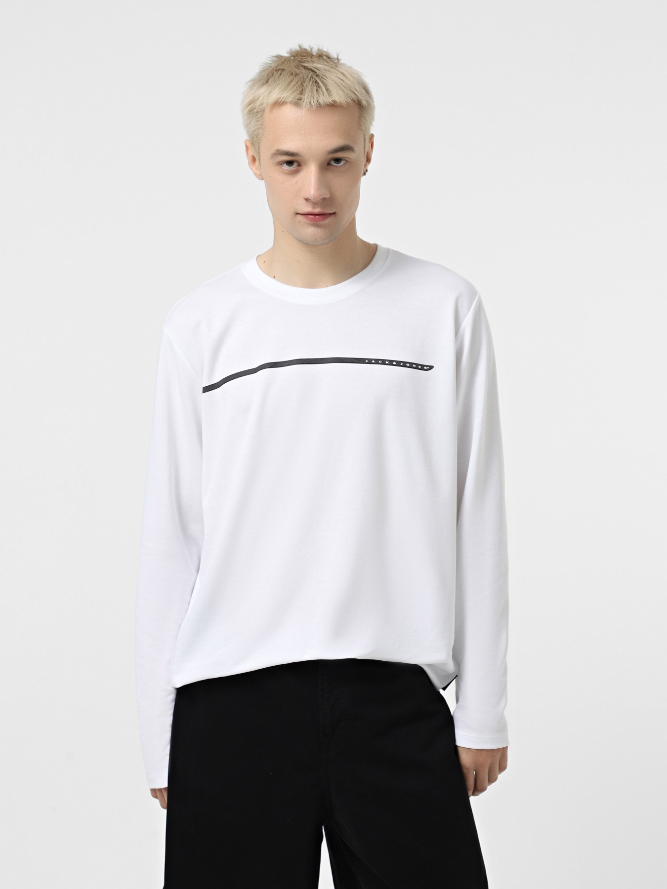 Лонгслив JACK & JONES модель 12273134_Bright White Фото