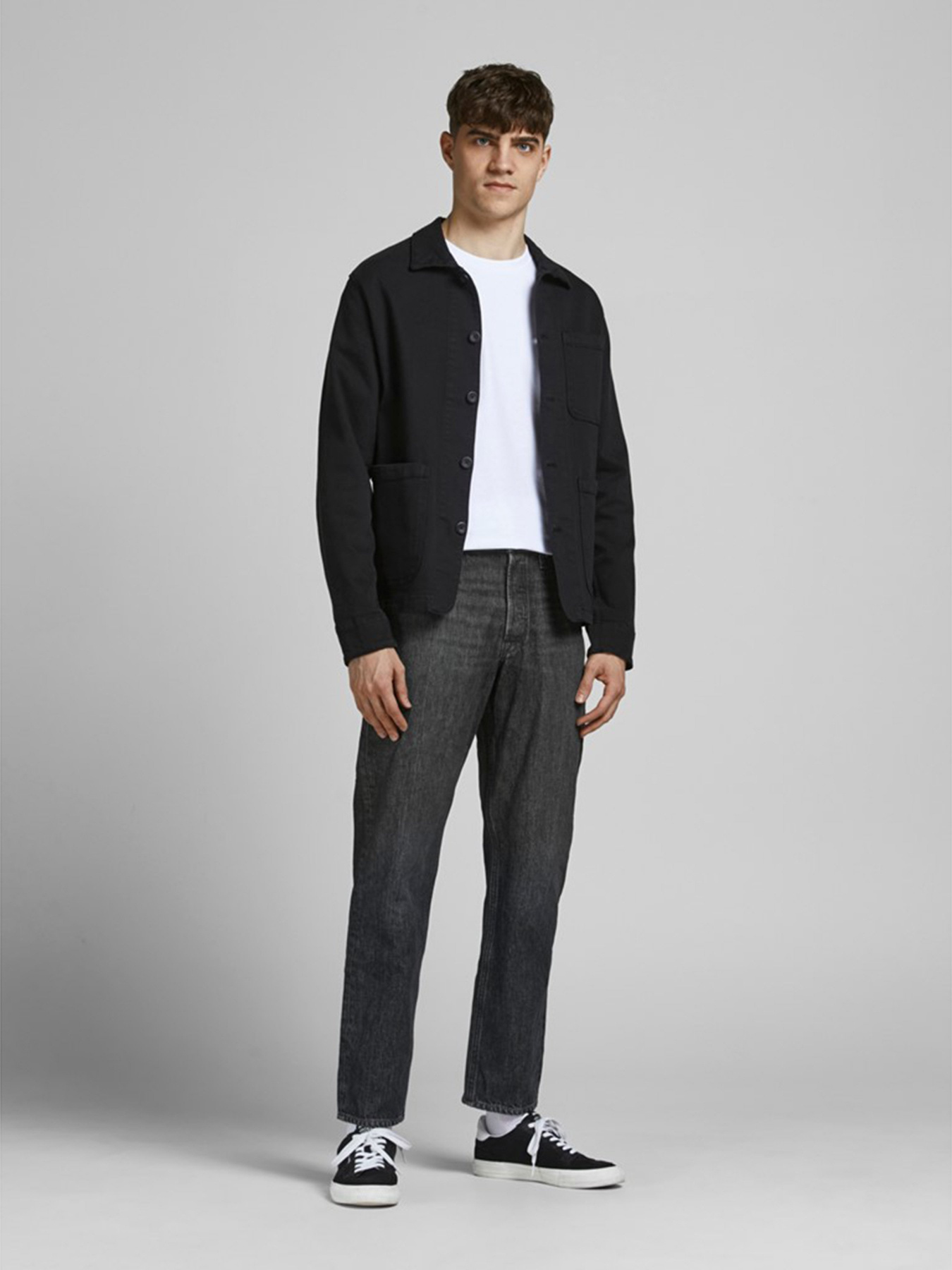 Прямые джинсы JACK & JONES модель 12190856_Black Denim Фото