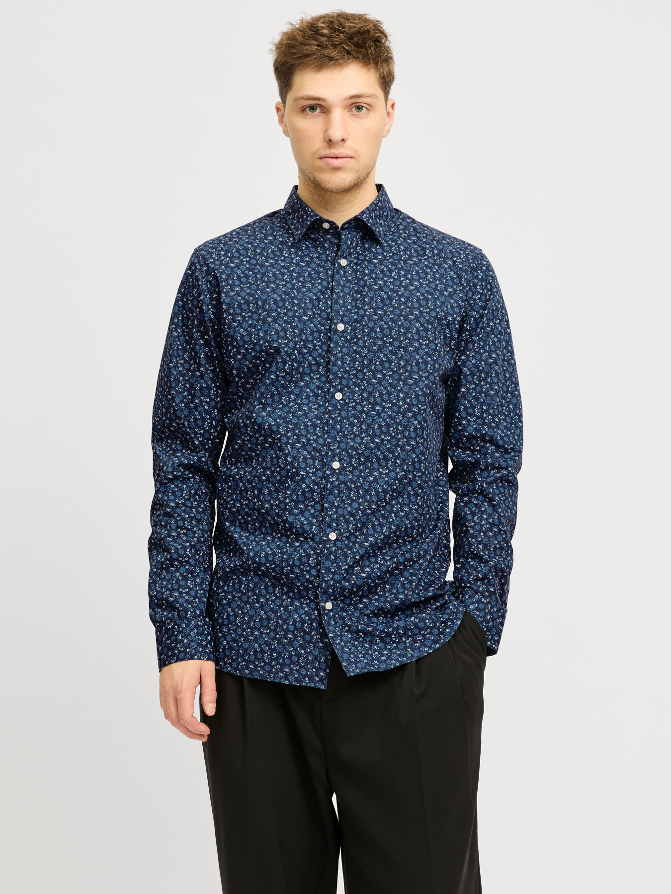 Сорочка повсякденна JACK & JONES модель 12269157_Sky Captain Фото