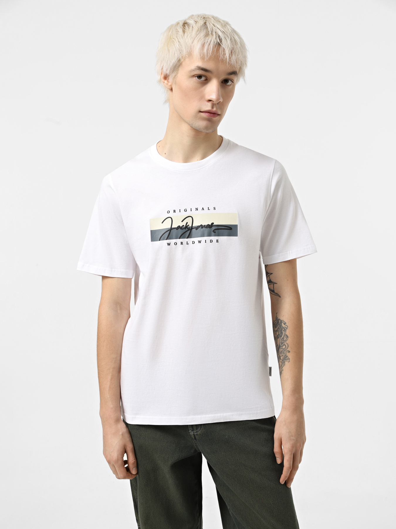 Футболка JACK & JONES модель 12278266_Bright White SS25 Фото