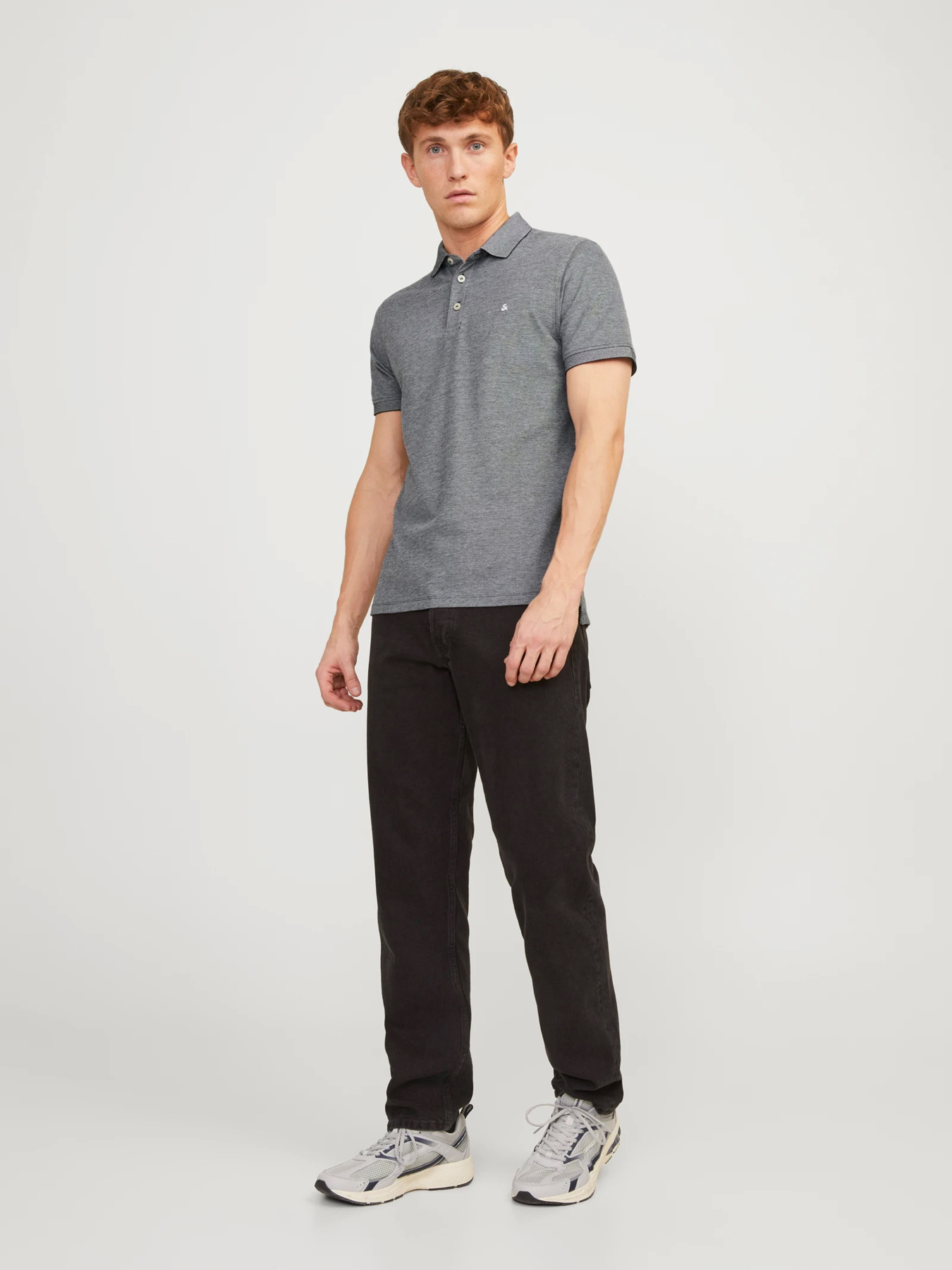 Поло JACK & JONES модель 12136668_Anthracite Classic Поло JACK & JONES модель 12136668_Anthracite Classic Фото