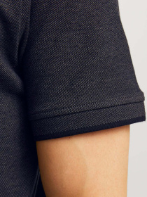 Поло JACK & JONES модель 12136668_Dark Grey Melange SLIM FIT Фото