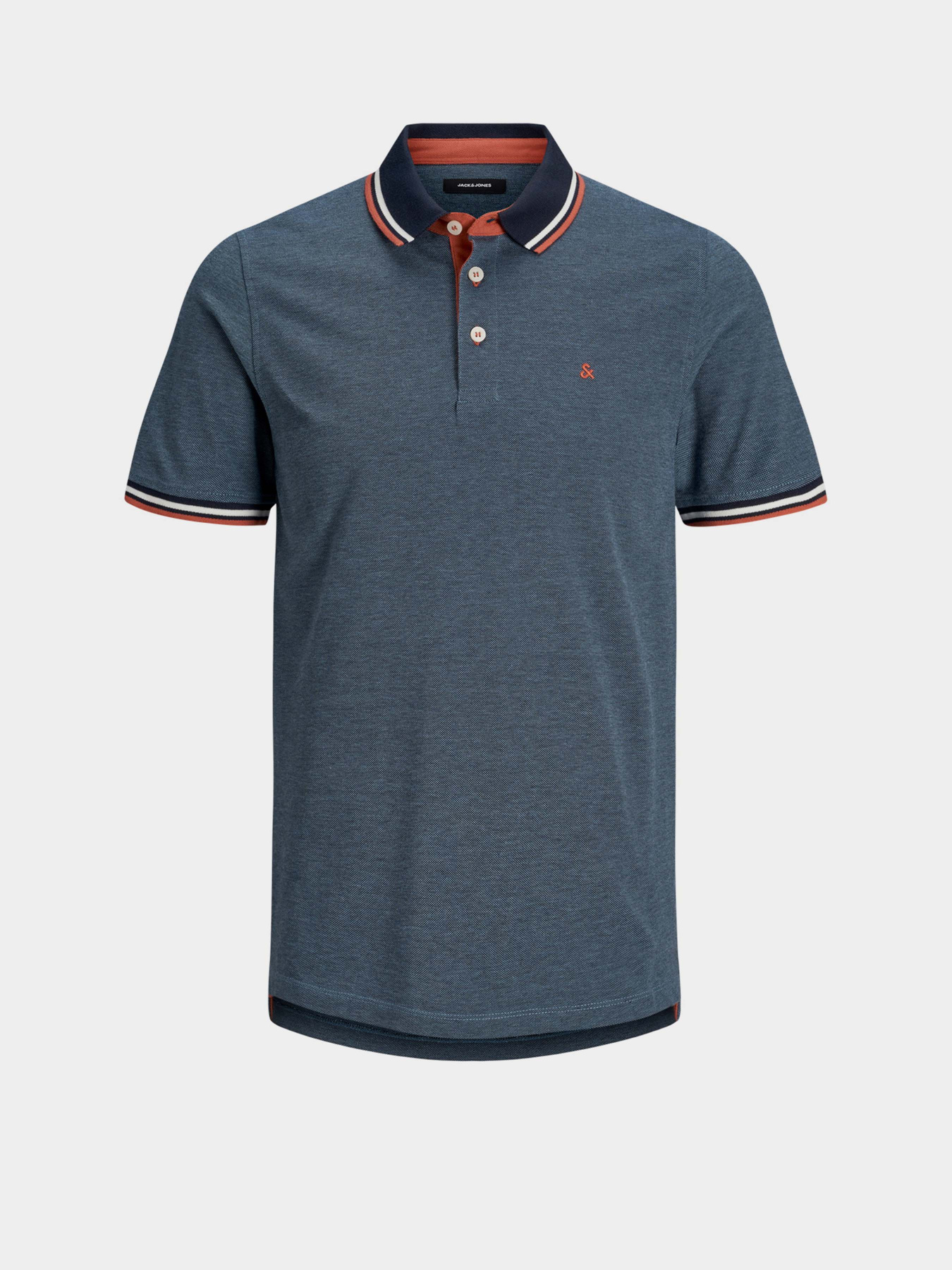 Поло JACK & JONES модель 12136668_Denim Blue SLIM FIT Фото