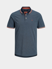 Поло JACK & JONES модель 12136668_Denim Blue SLIM FIT Поло JACK & JONES модель 12136668_Denim Blue SLIM FIT Фото