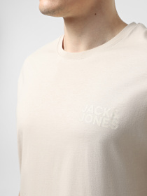 Футболка JACK & JONES модель 12151955_Moonbeam Small Print/Moonb Фото