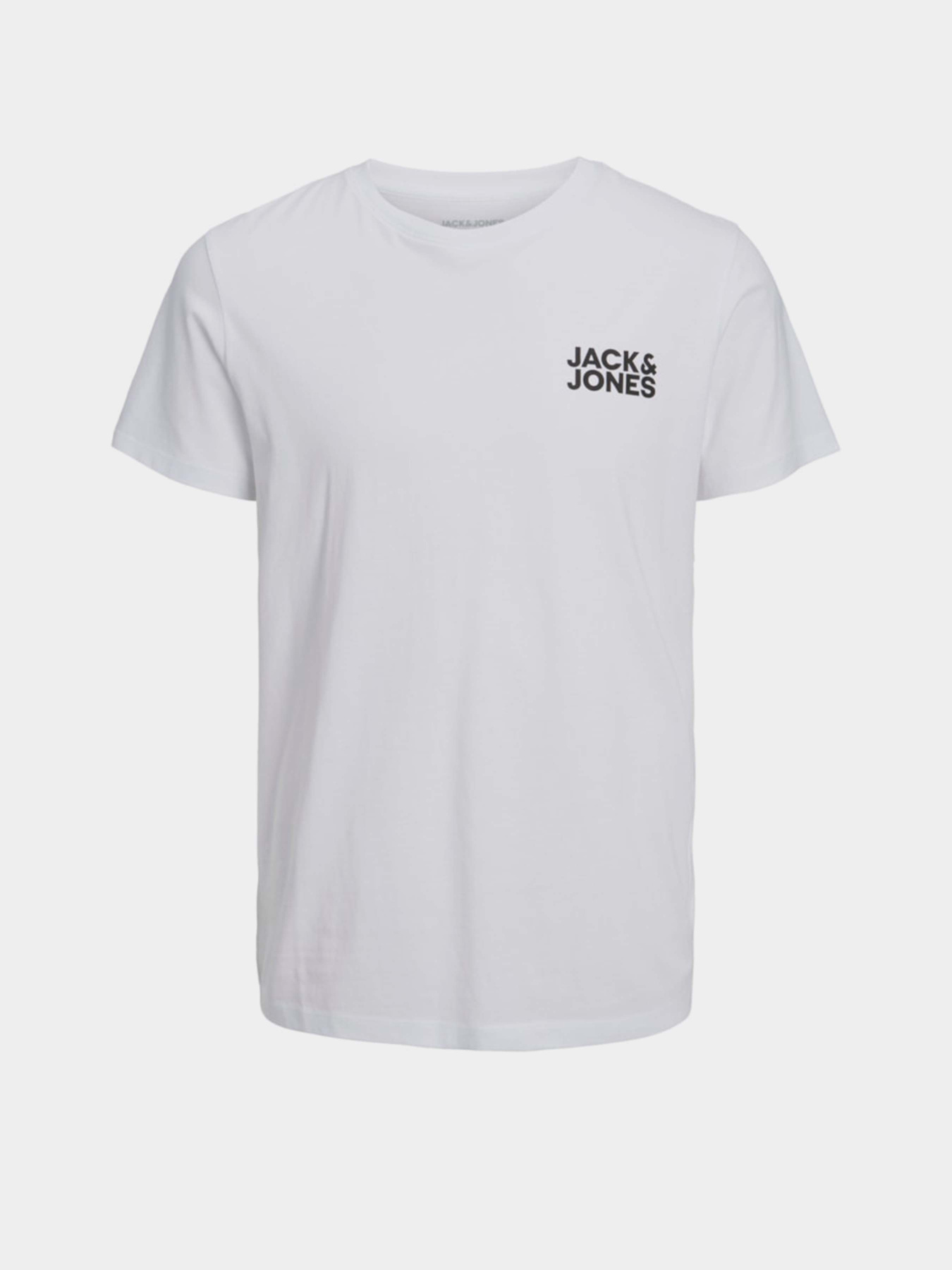 Футболка JACK & JONES модель 12151955_White Slim/Small Print/Bla Фото