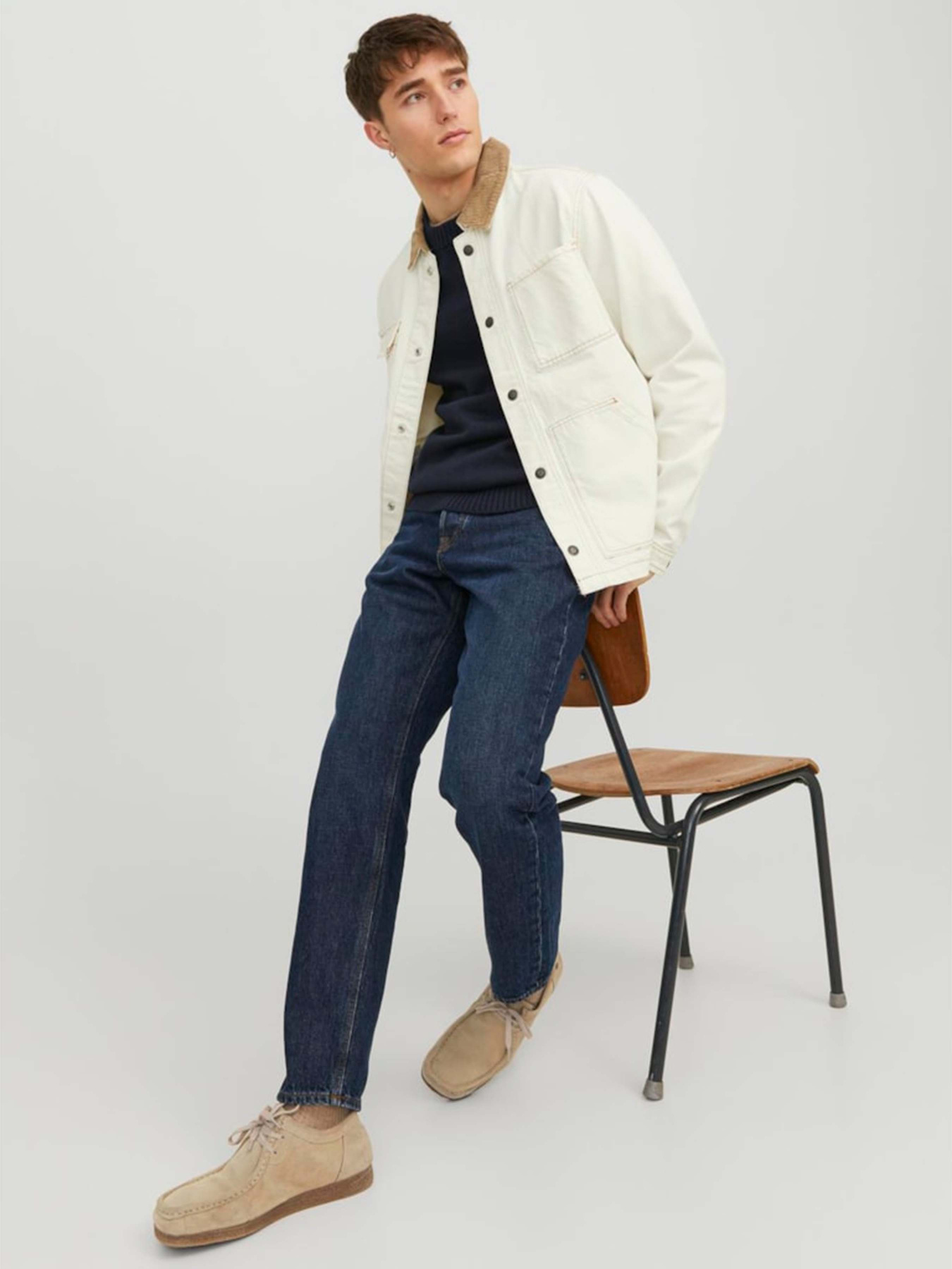 Прямые джинсы JACK & JONES модель 12237276_Blue Denim Фото