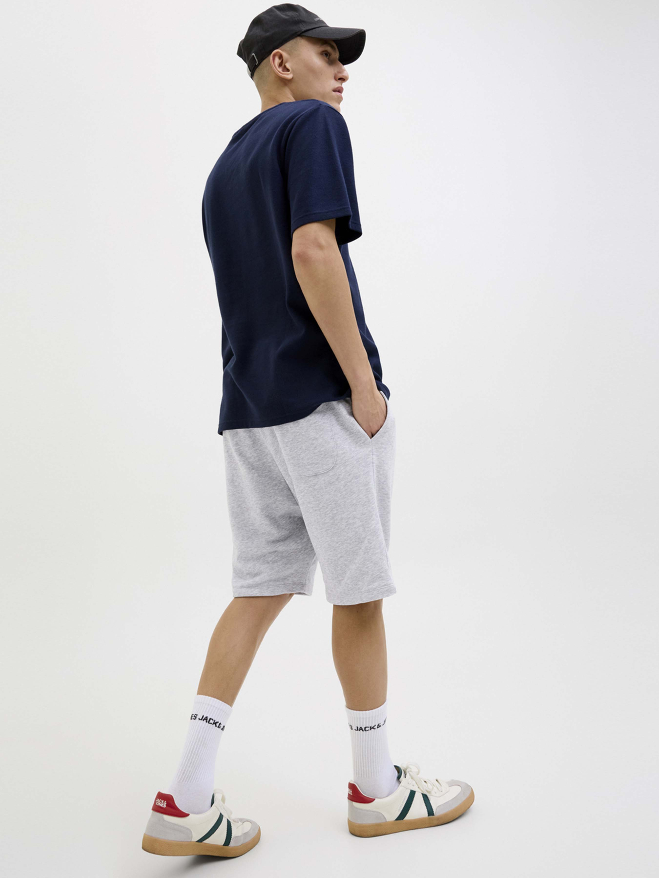 Повсякденні шорти JACK & JONES модель 12249285_Light Grey Melange Фото