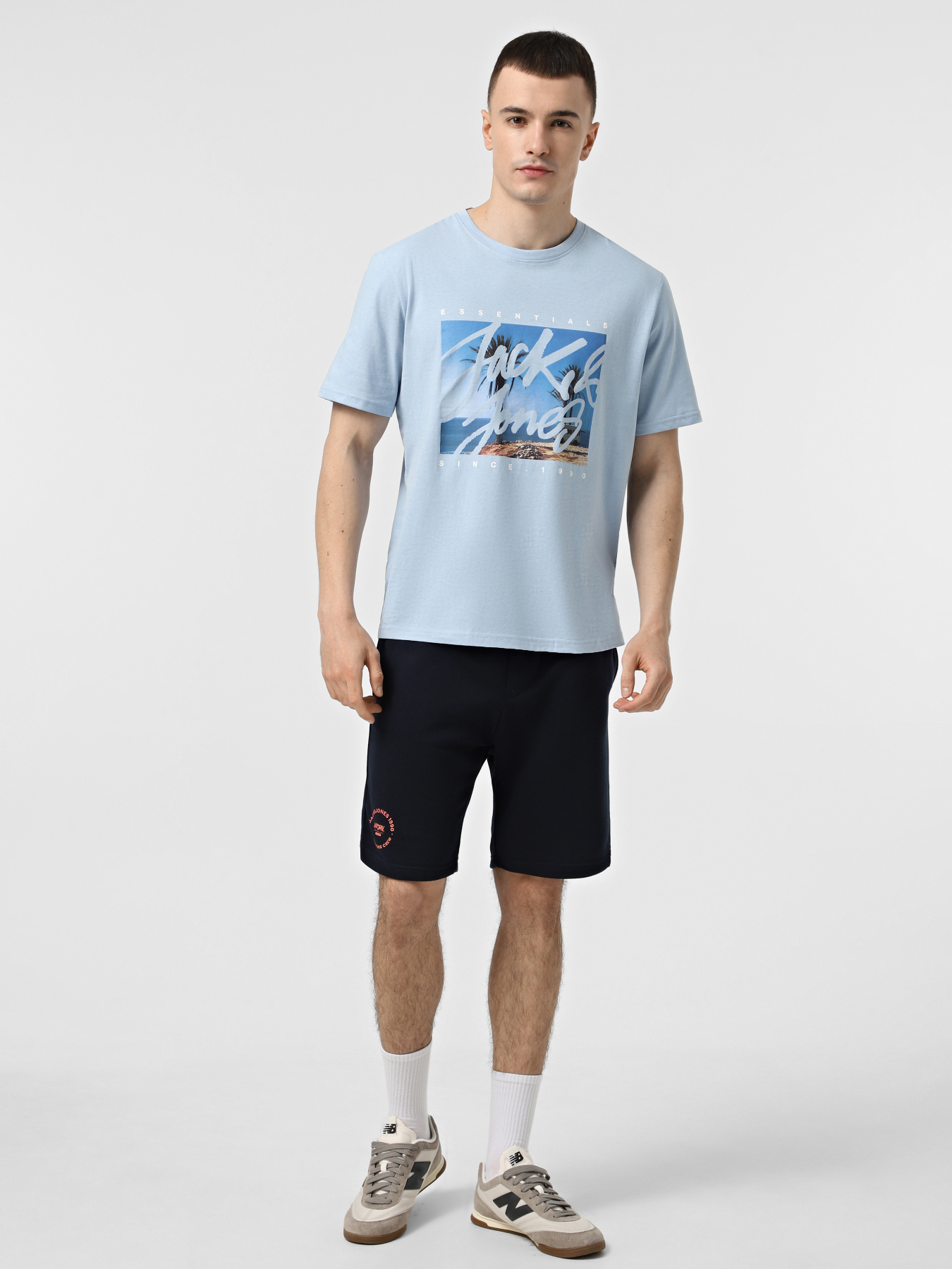 Футболка JACK & JONES модель 12268438_Chambray Blue Фото