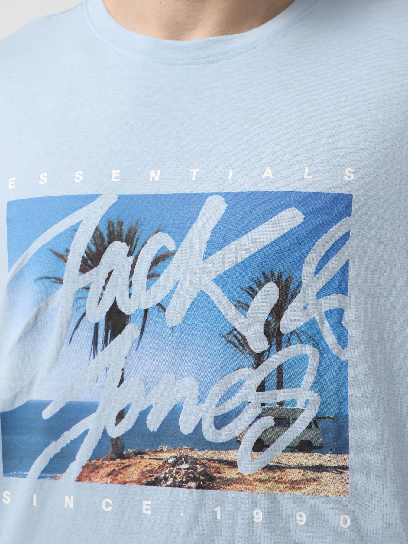 Футболка JACK & JONES модель 12268438_Chambray Blue Фото