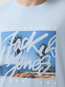 Футболка JACK & JONES модель 12268438_Chambray Blue Фото