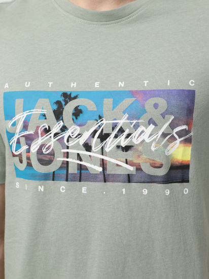 Футболка JACK & JONES модель 12268438_Iceberg Green — фото 4 - INTERTOP