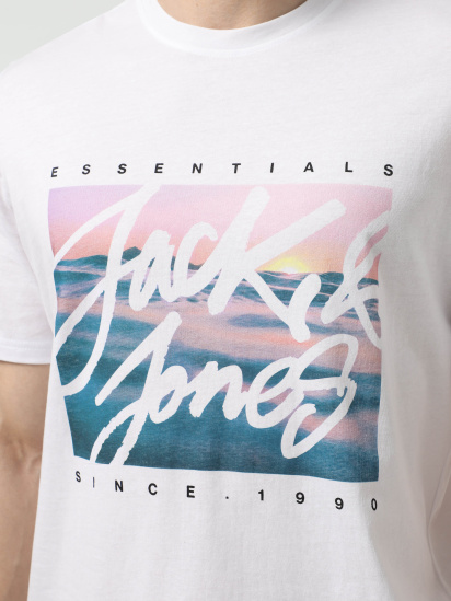 Футболка JACK & JONES модель 12268438_White — фото 4 - INTERTOP