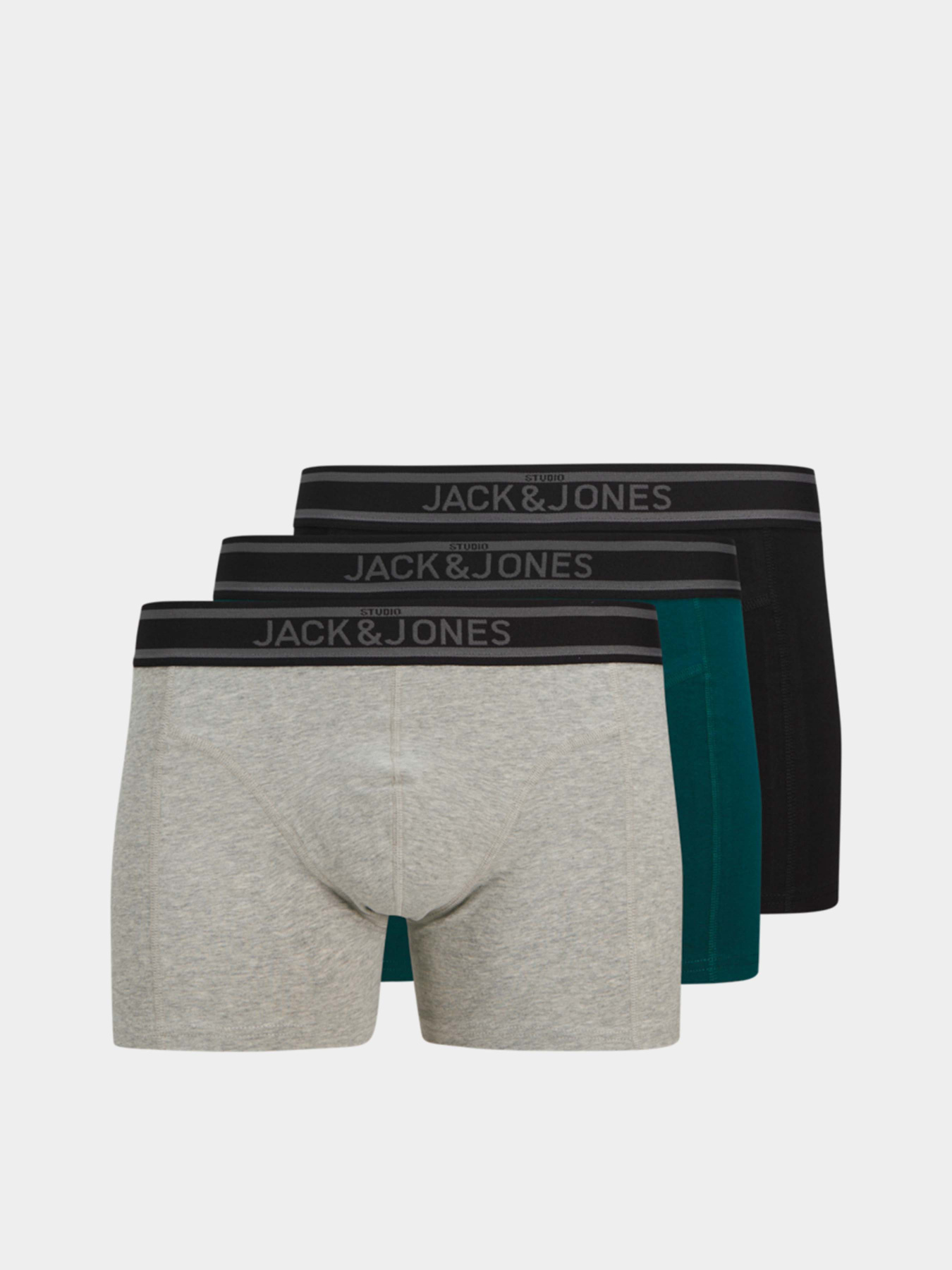 Набор трусов JACK & JONES модель 12268599_Black LGM - Deep teal Фото