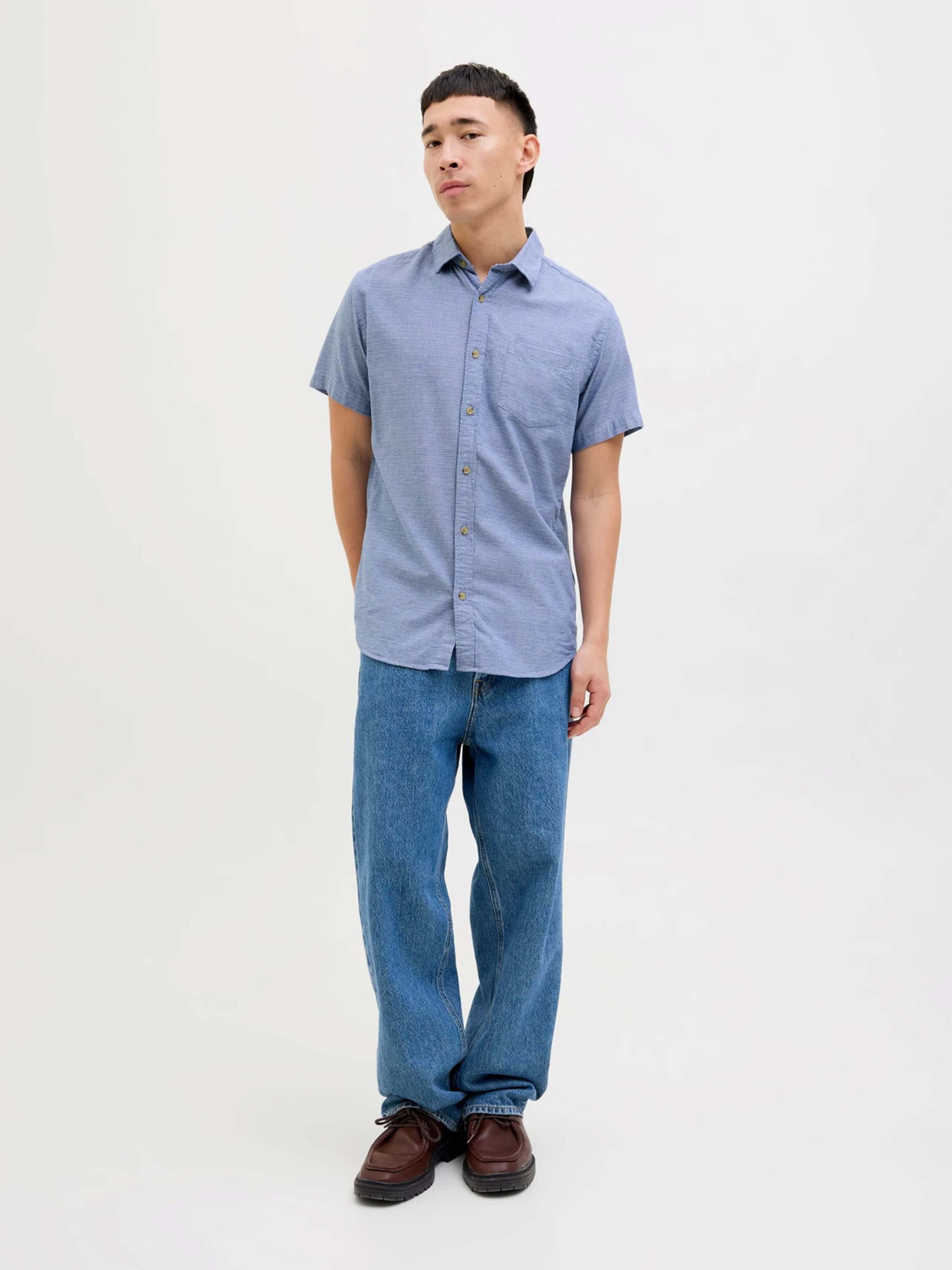 Сорочка JACK & JONES модель 12268993_Ensign Blue Фото