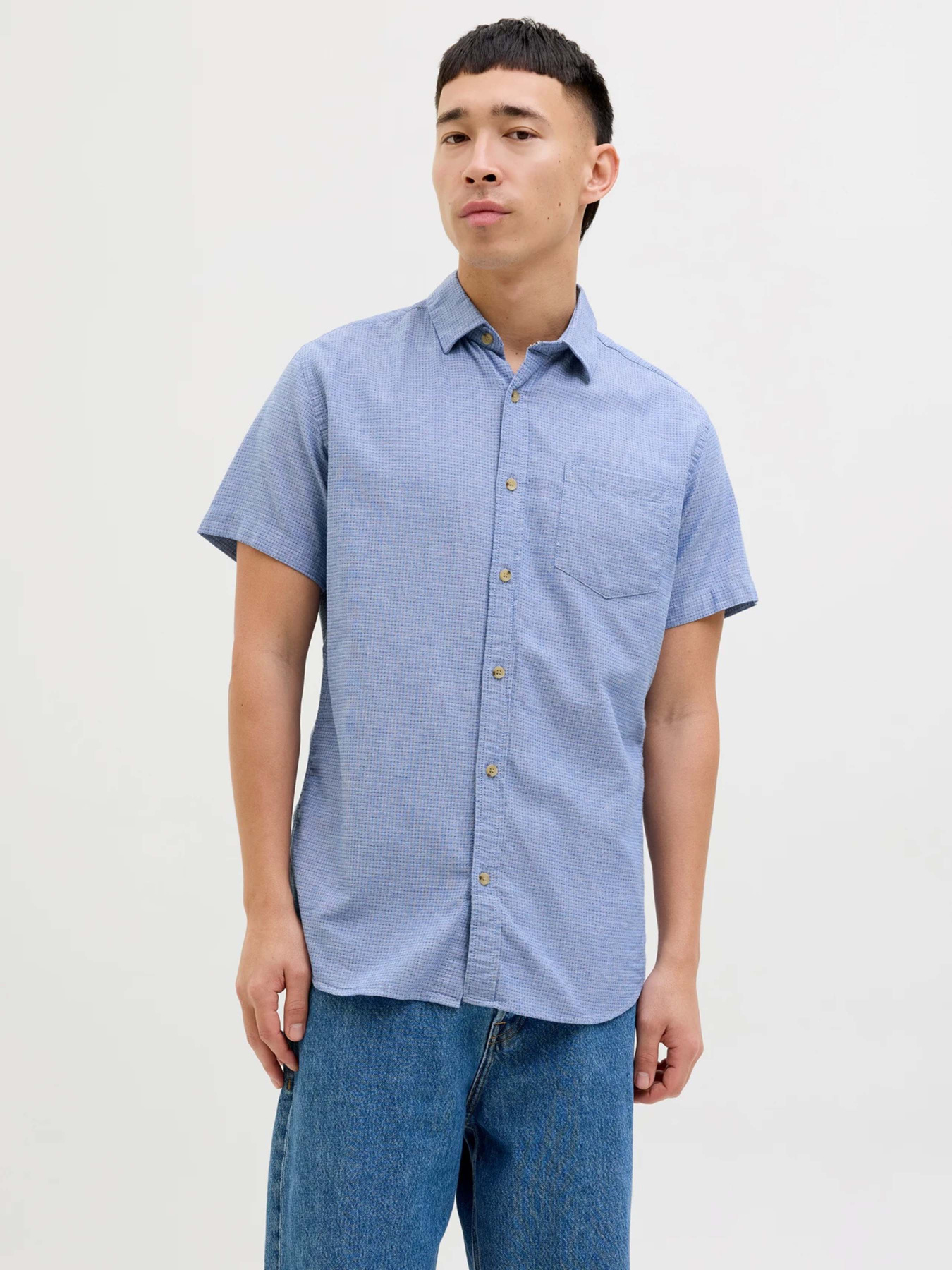 Сорочка повсякденна JACK & JONES модель 12268993_Ensign Blue Сорочка повсякденна JACK & JONES модель 12268993_Ensign Blue Фото